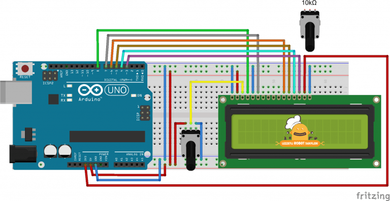 2x16 LCD Ekran ve Arduino #1 - Lezzetli Robot Tarifleri