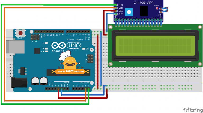 Arduino ve I2C ile 4x20 - 2x16 LCD Ekran Kullanımı - Lezzetli Robot ...